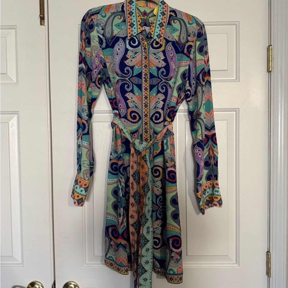Robert Graham Vibrant Long Sleeve Dress